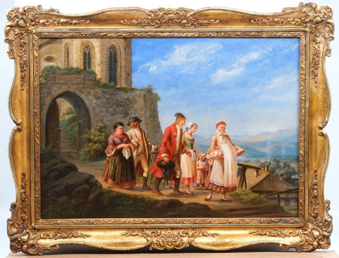Gemälde Der Taufzug von Carl Franz Ludwig Kergel, Dresden