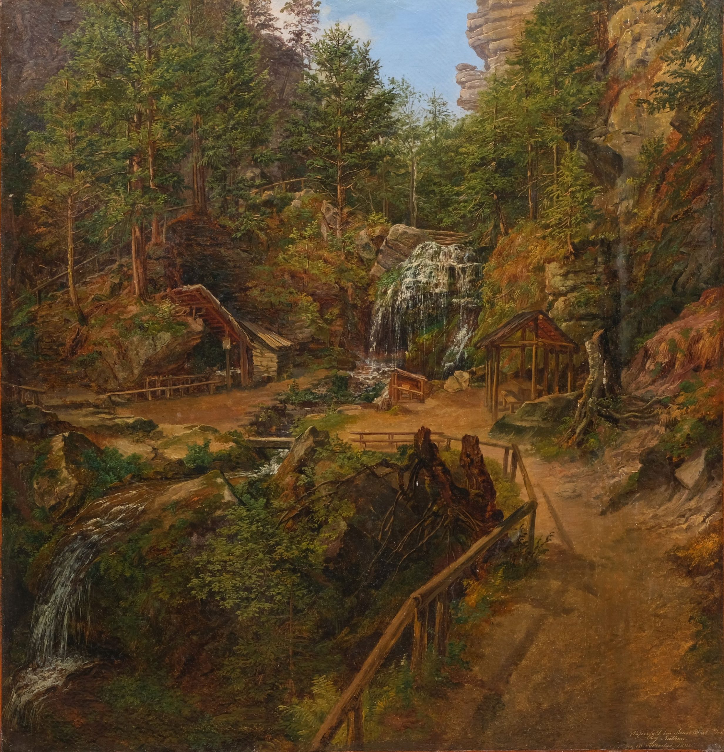 Gemälde Der Amselfall in der Sächsischen Schweiz von Matthias Rudolf