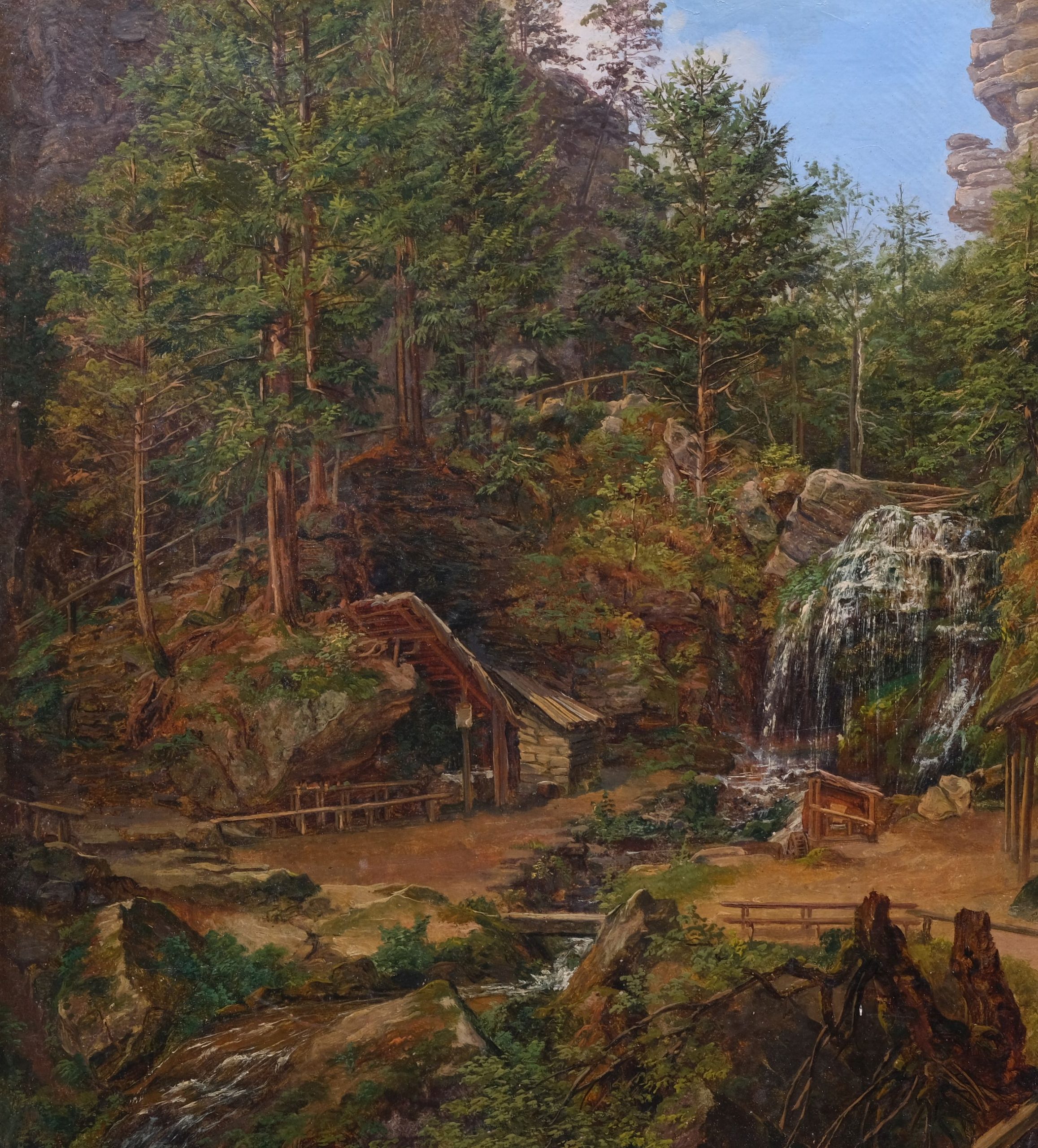 Gemälde Der Amselfall in der Sächsischen Schweiz von Matthias Rudolf