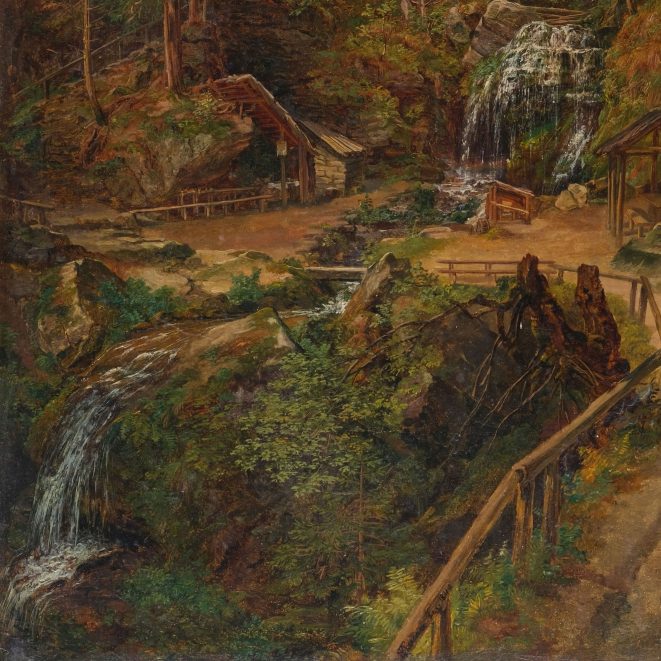 Gemälde Der Amselfall in der Sächsischen Schweiz von Matthias Rudolf