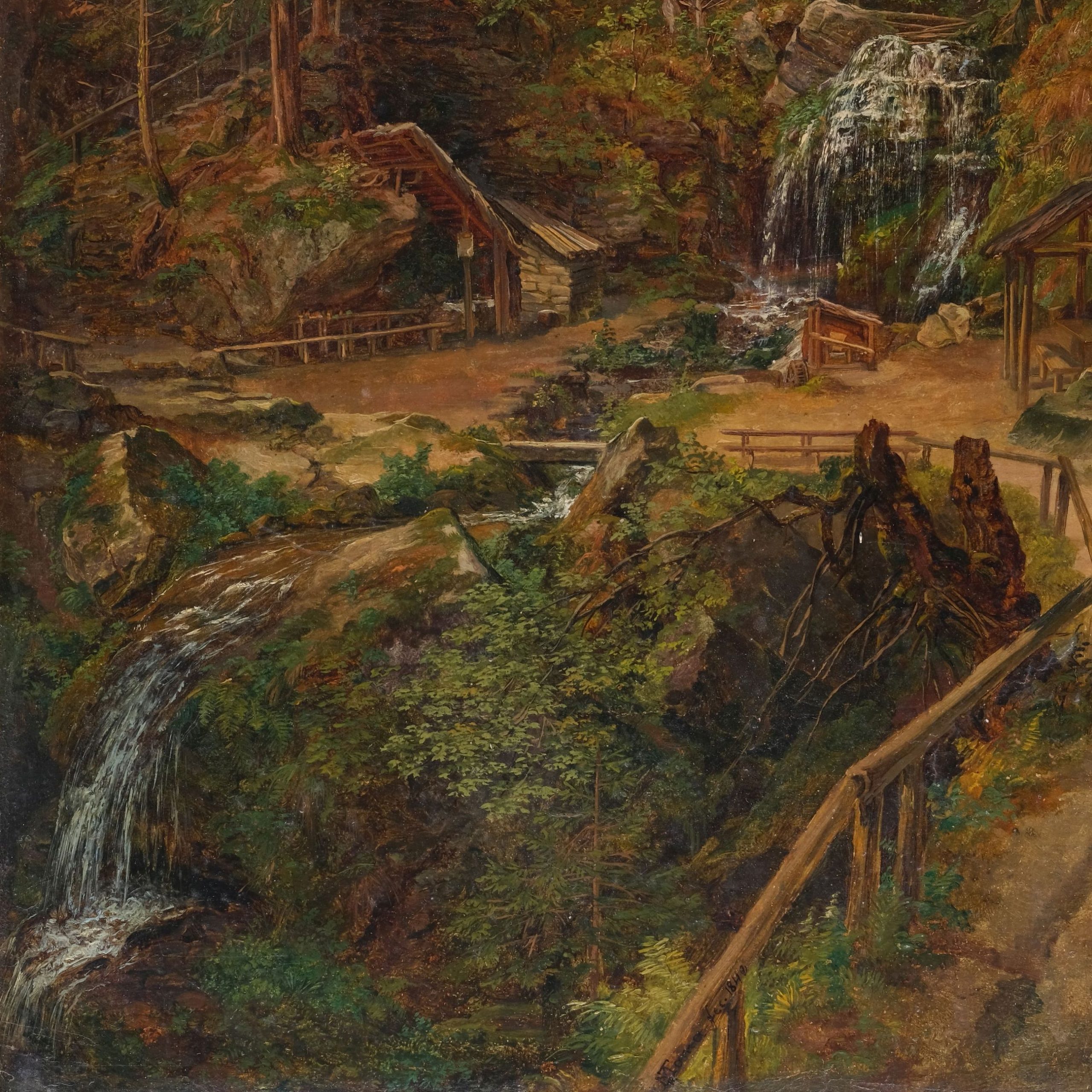 Gemälde Der Amselfall in der Sächsischen Schweiz von Matthias Rudolf