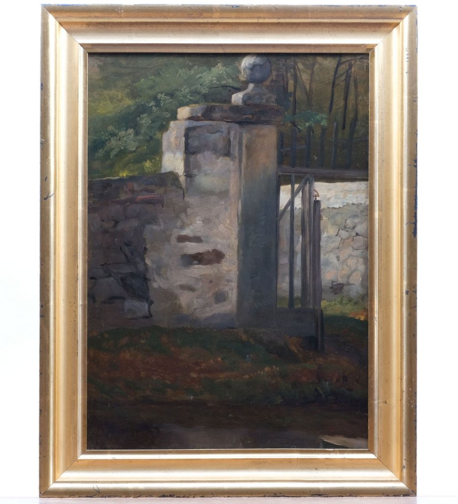 Gemälde Alte Parkmauer von Christian Friedrich Gille, Dresden