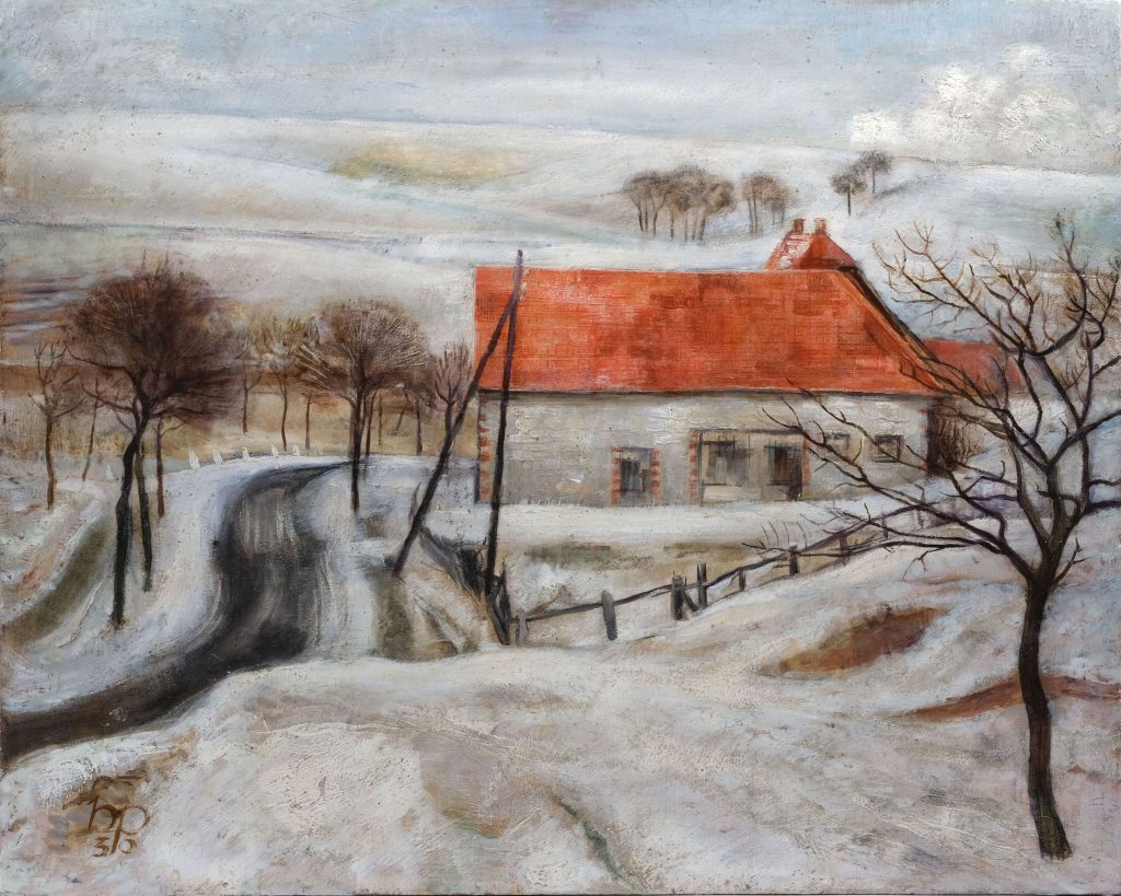 Gemälde Winter im Osterzgebierge von Hermann Prüßmann