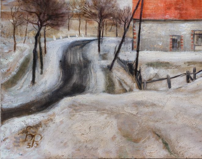 Gemälde Winter im Osterzgebierge von Hermann Prüßmann