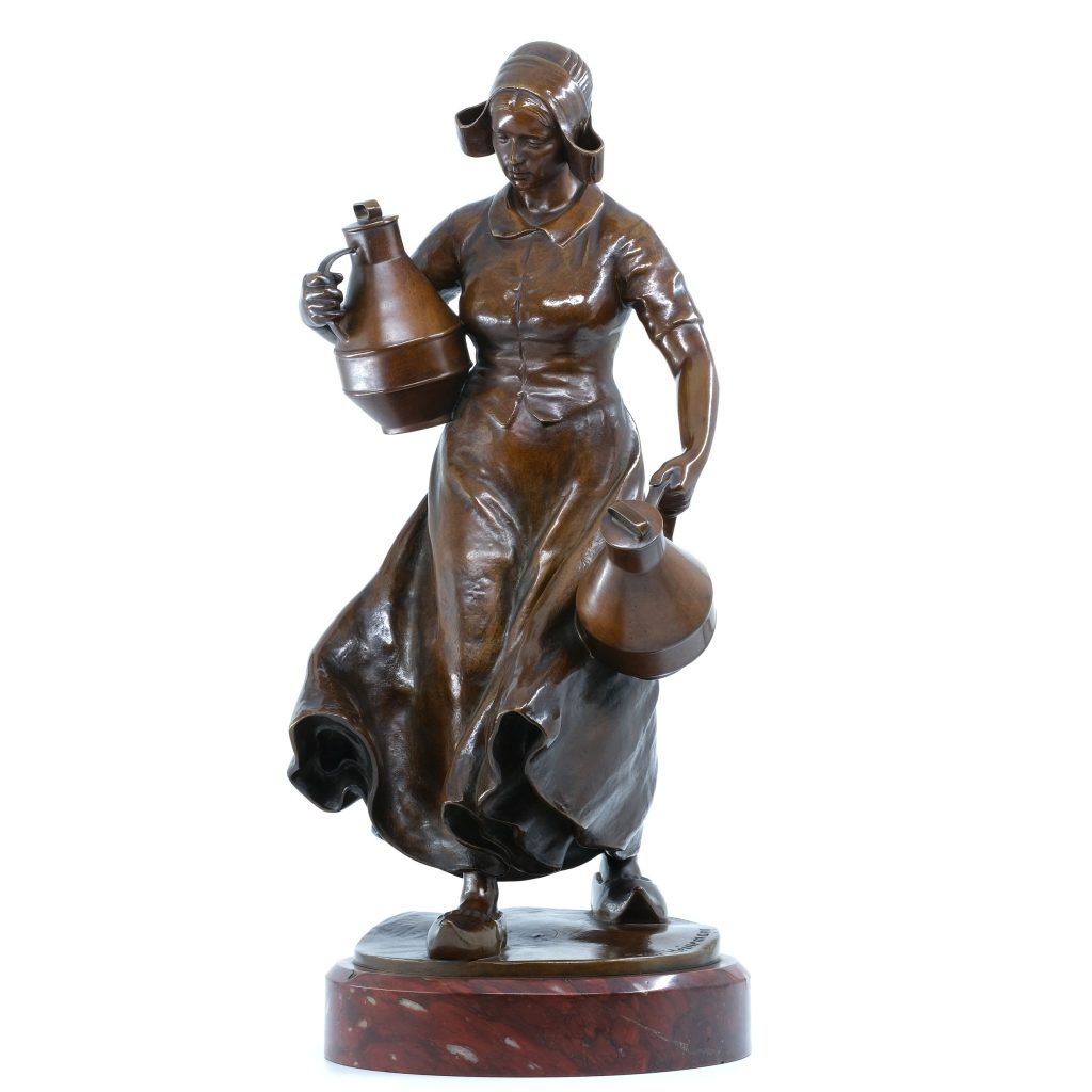 Bronze Milchmädchen von Fritz Heinemann