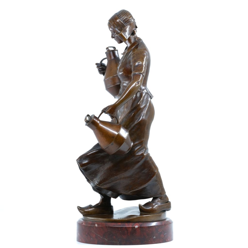 Bronze Milchmädchen von Fritz Heinemann
