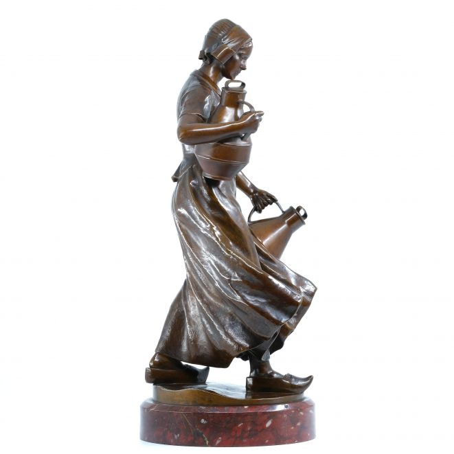 Bronze Milchmädchen von Fritz Heinemann