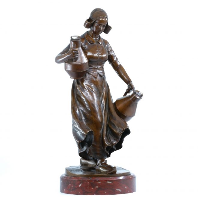 Bronze Milchmädchen von Fritz Heinemann