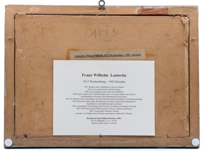 Gemälde von Franz Wilhelm Leuteritz, Dresden