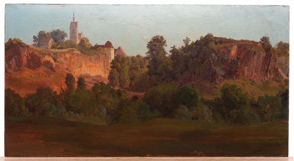 Gemälde Zscheila bei Meissen von Gustav Friedrich Papperitz, Dresden