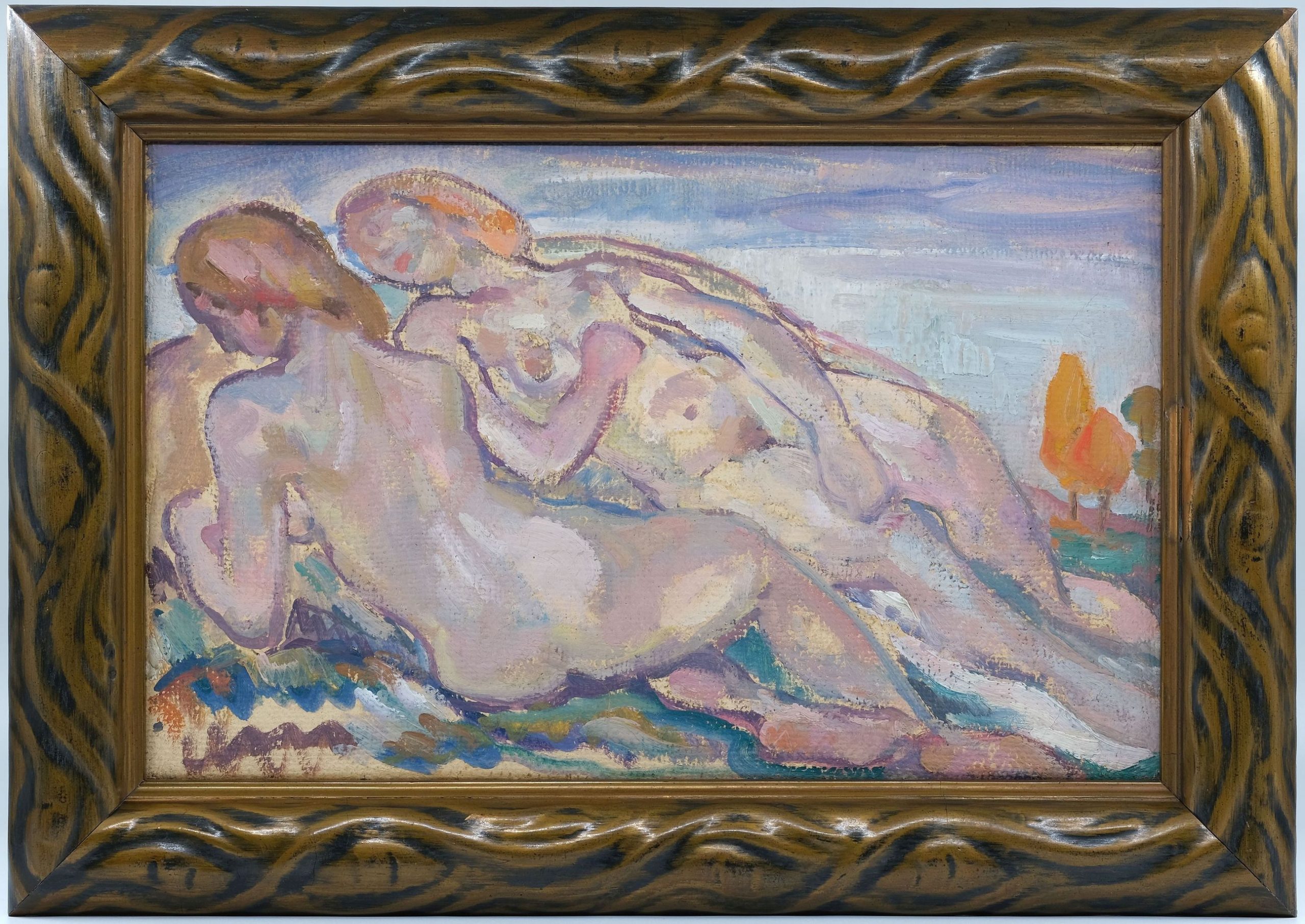 Gemälde Liegende Akte von Ludolf Verworner