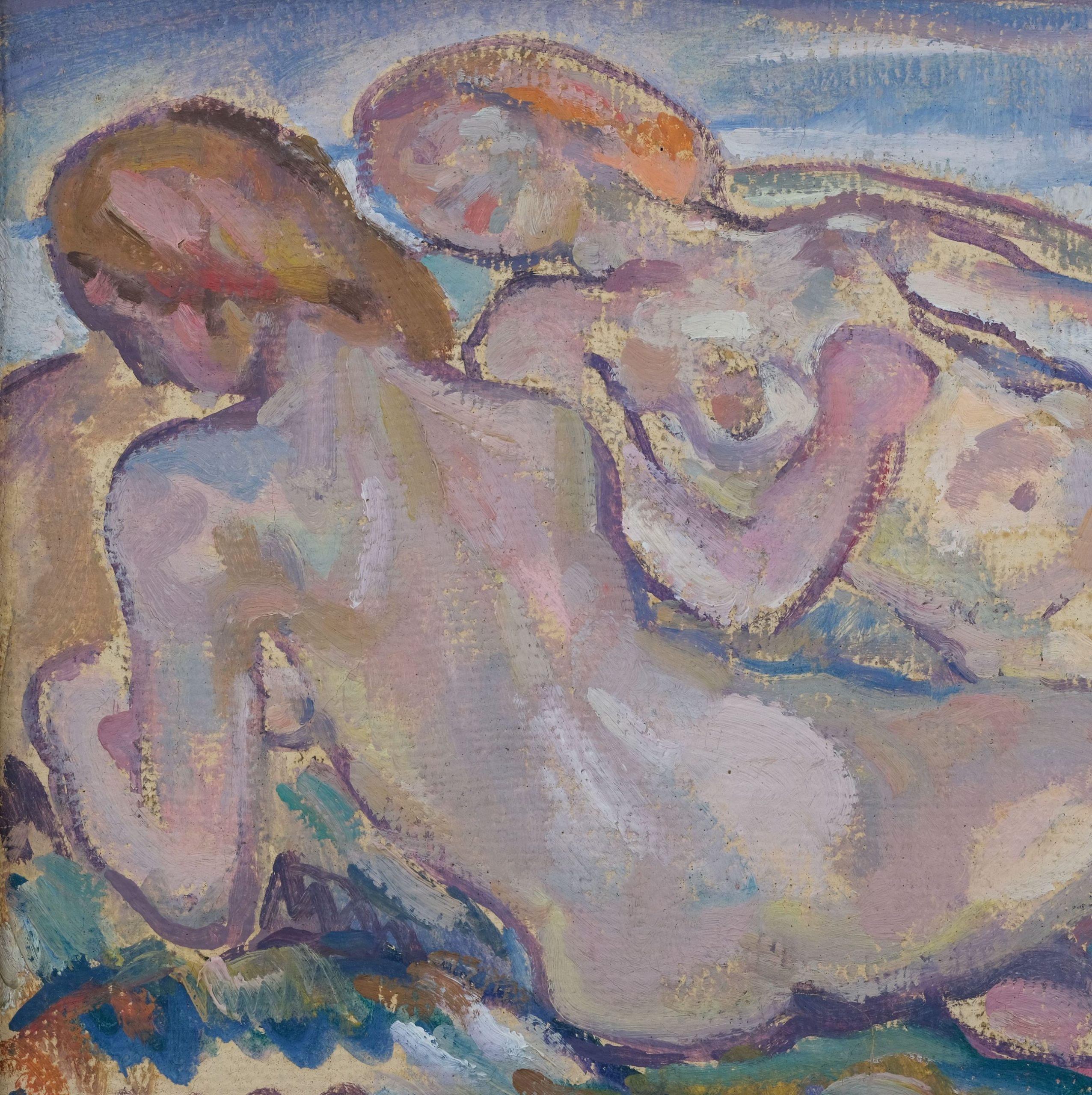 Gemälde Liegende Akte von Ludolf Verworner