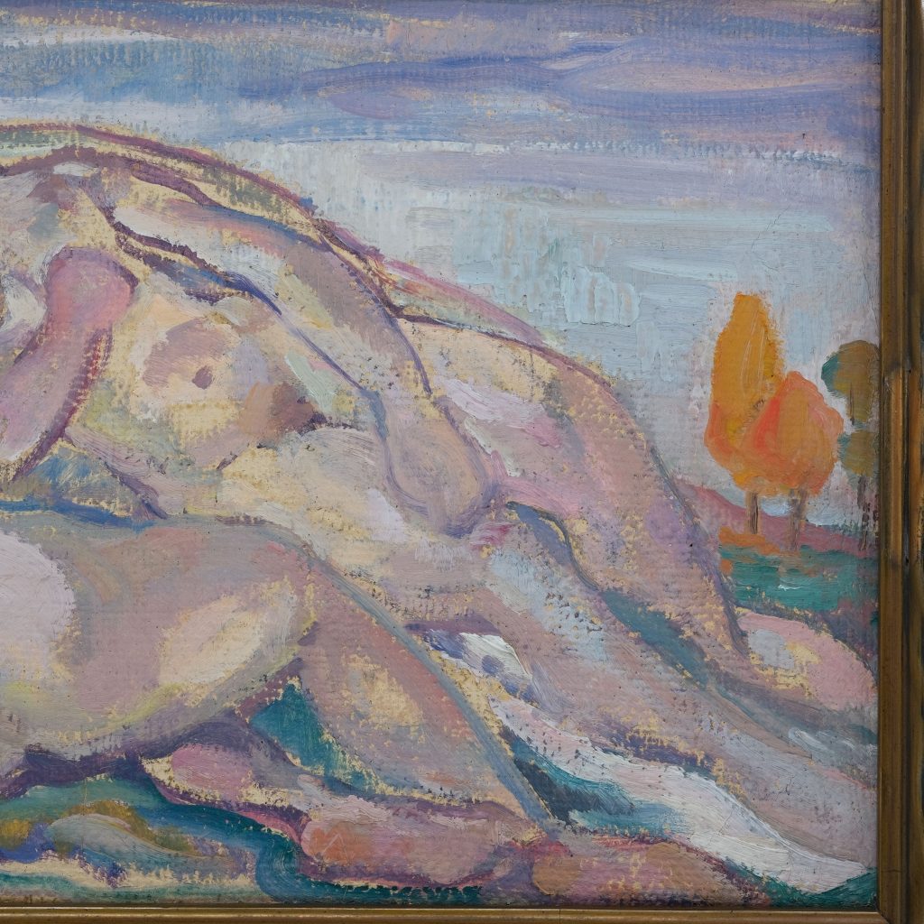 Gemälde Liegende Akte von Ludolf Verworner