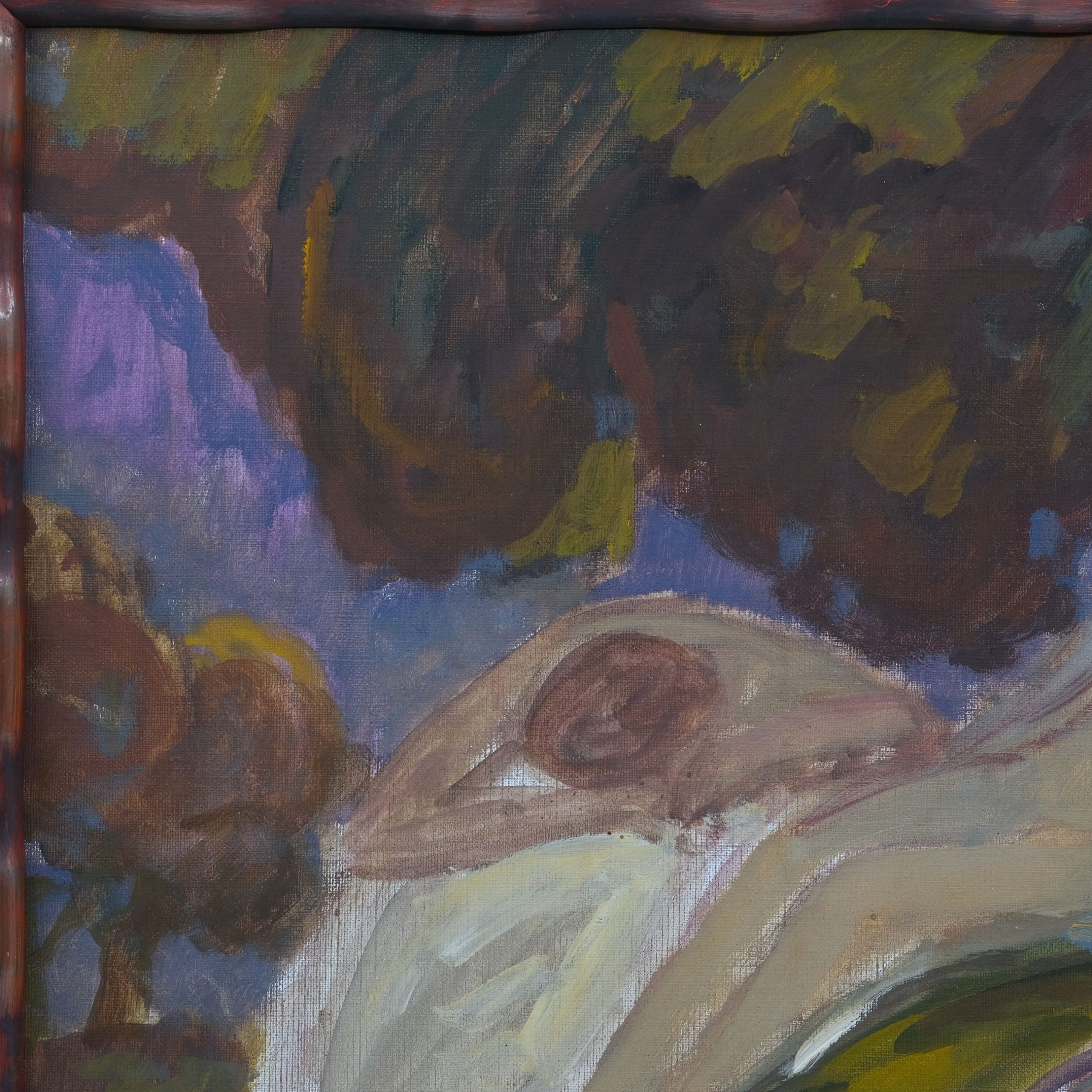 Gemälde Ruhende Akte im Wald von Ludolf Verworner