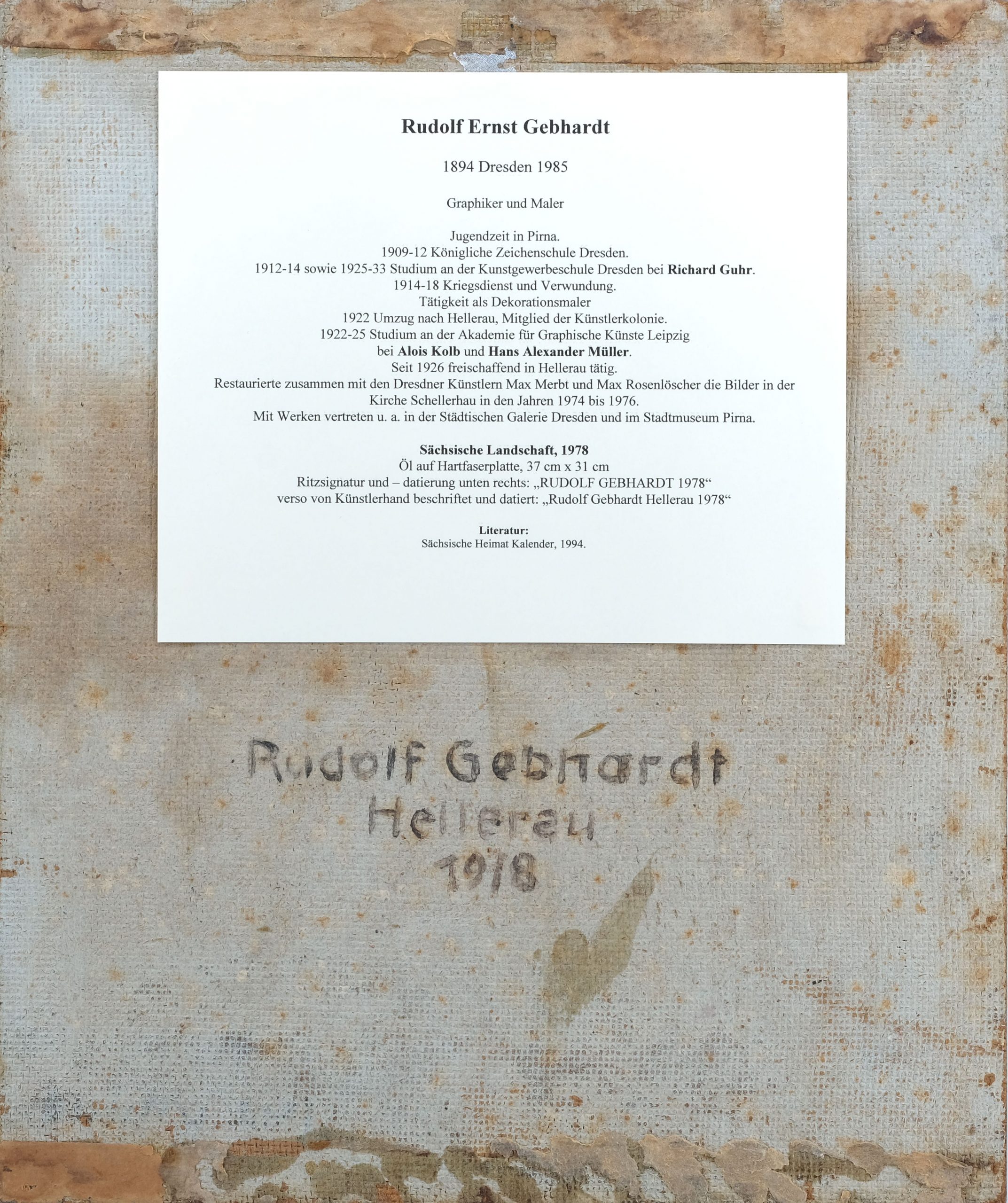 Rudolf Gebhardt Landschaft Kunsthandlung Kühne
