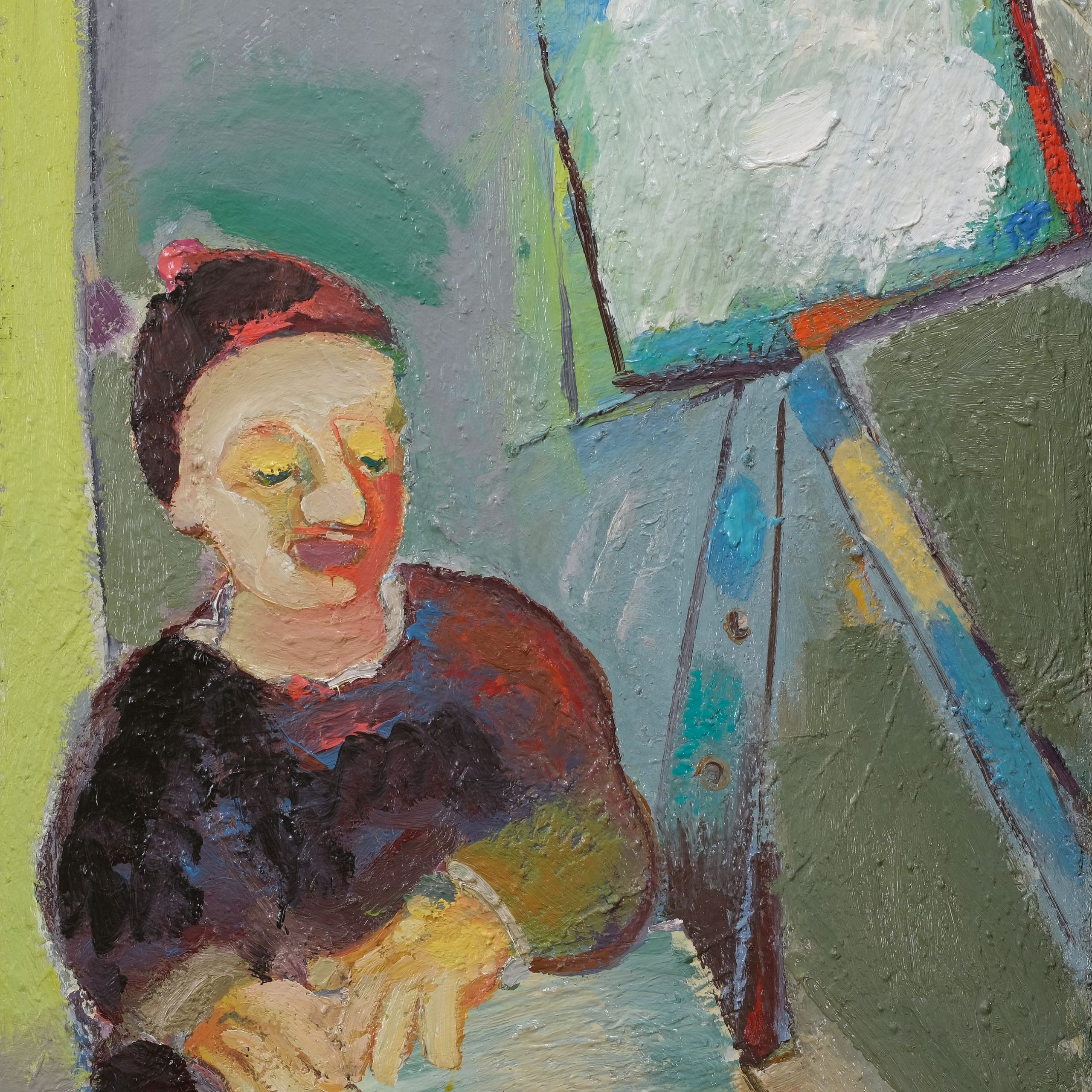 Andreas Thieme Kind im Atelier Kunsthandlung Kühne