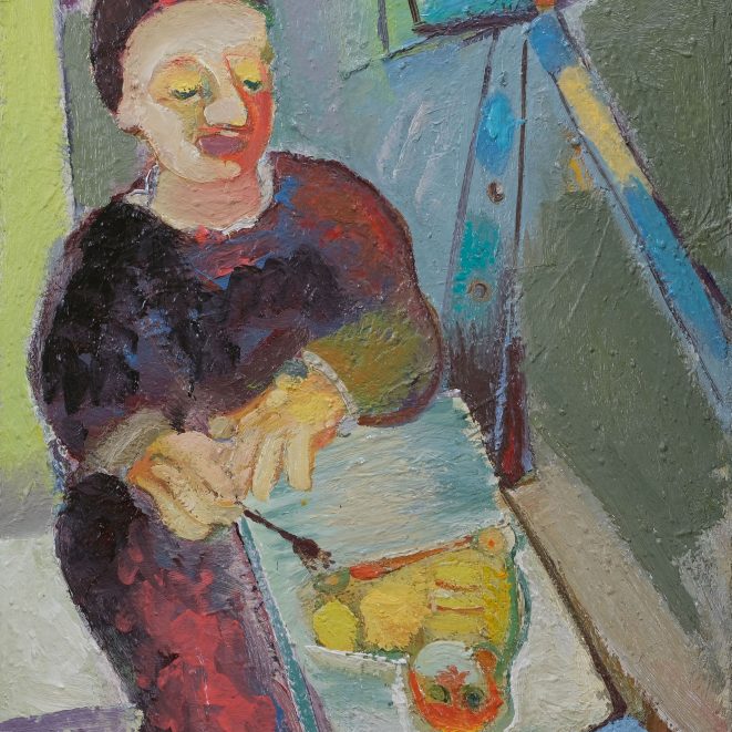 Andreas Thieme Kind im Atelier Kunsthandlung Kühne