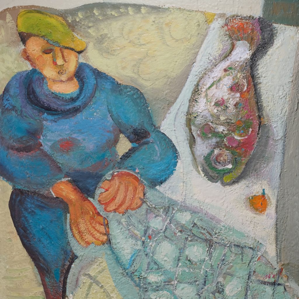 Fischer mit Netz Andreas Thieme Kunsthandlung Kühne