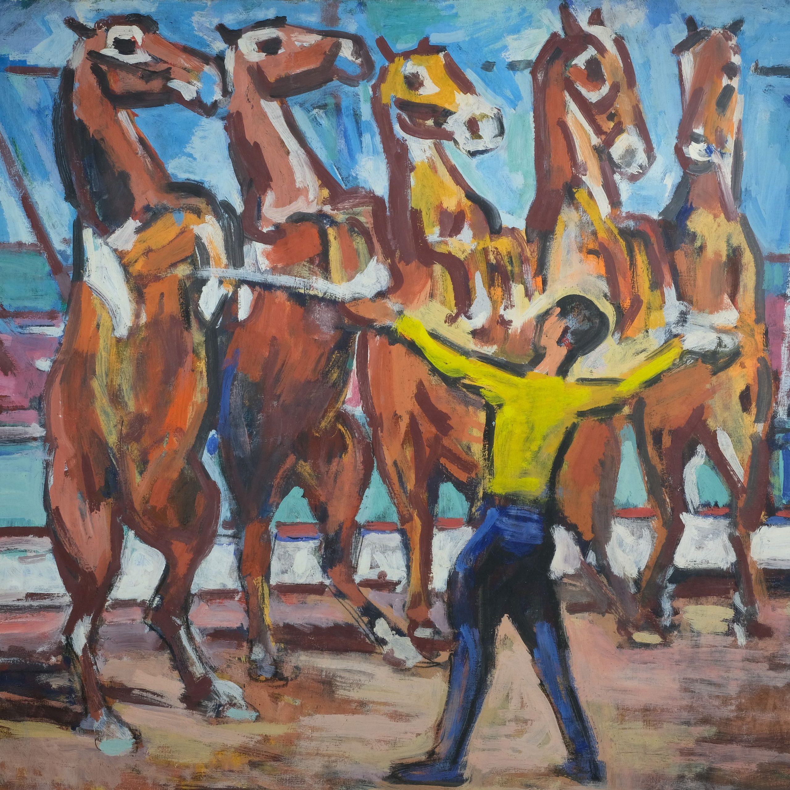 Fritz Winkler Dompteur in der Manege Kunsthandlung Kühne