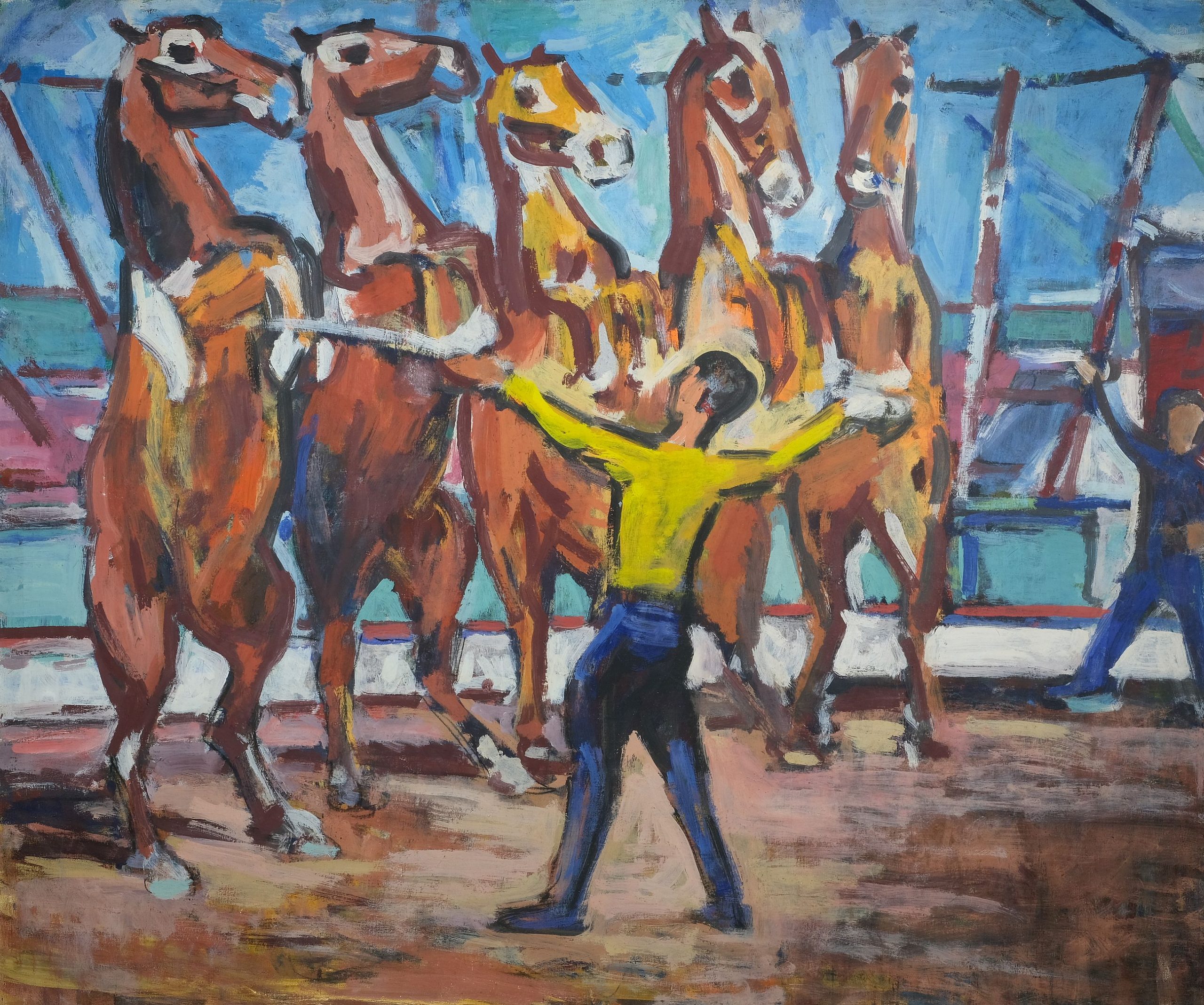 Fritz Winkler Dompteur in der Manege Kunsthandlung Kühne
