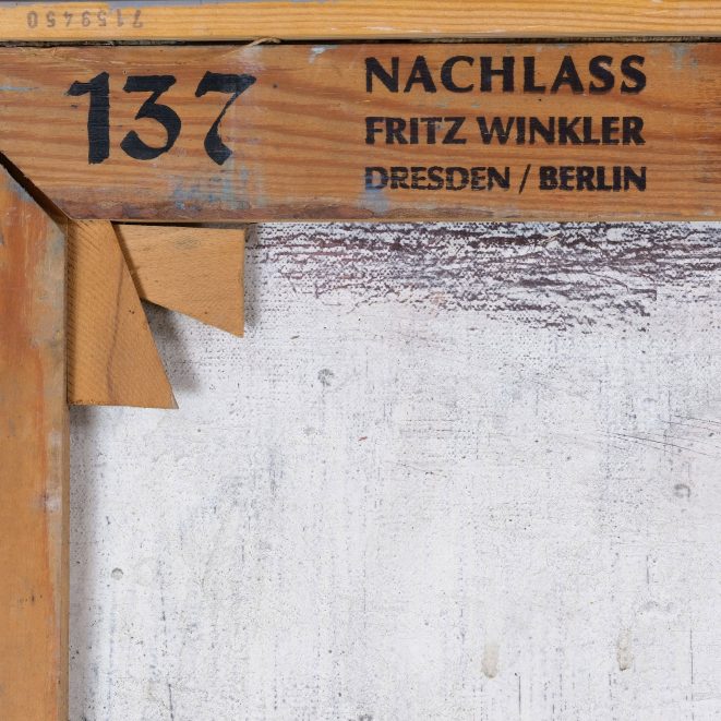 Fritz Winkler Pferde vor dem Zirkuswagen Kunsthandlung Kühne