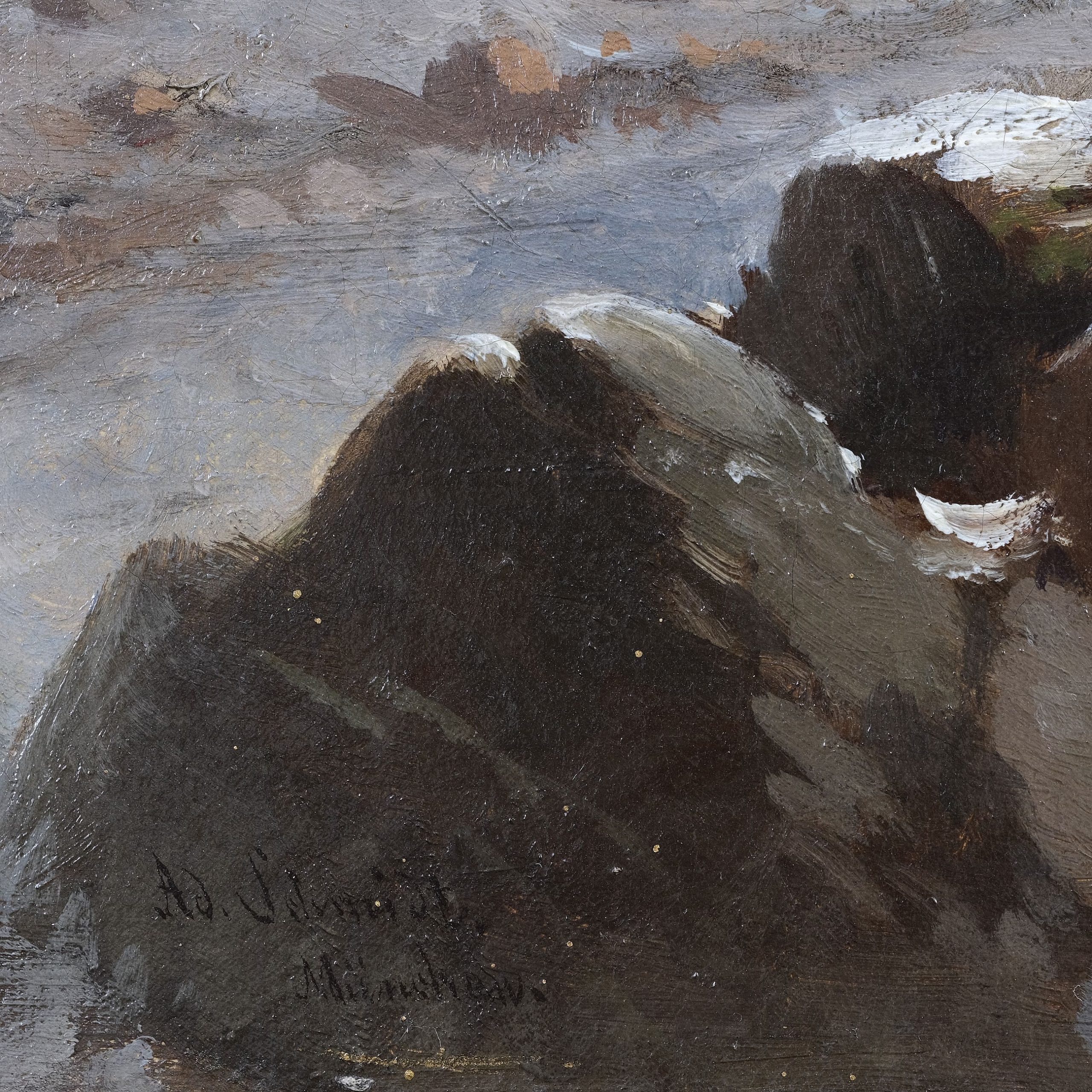 Adolf Schmidt Kampf mit Schmugglern Kunsthandlung Kühne
