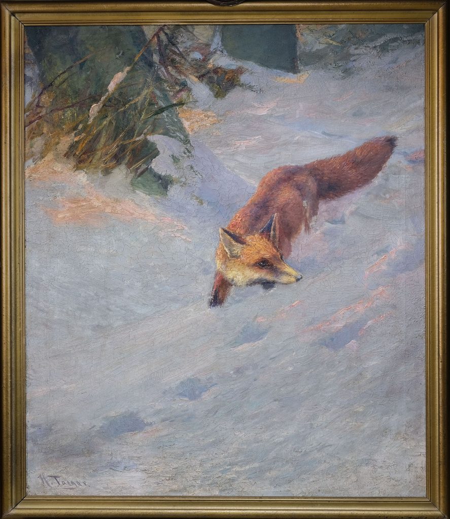 Fuchs im Schnee Karl Hanns Taeger Kunsthandlung Kühne