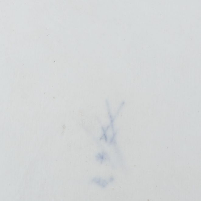 Platte Blumenkranzdekor Meissen Porzellan Kunsthandlung Kühne