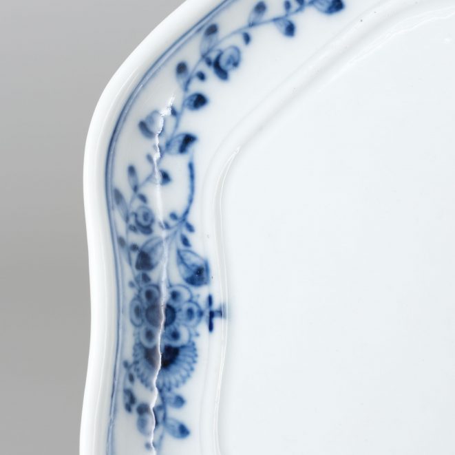 Platte Blumenkranzdekor Meissen Porzellan Kunsthandlung Kühne