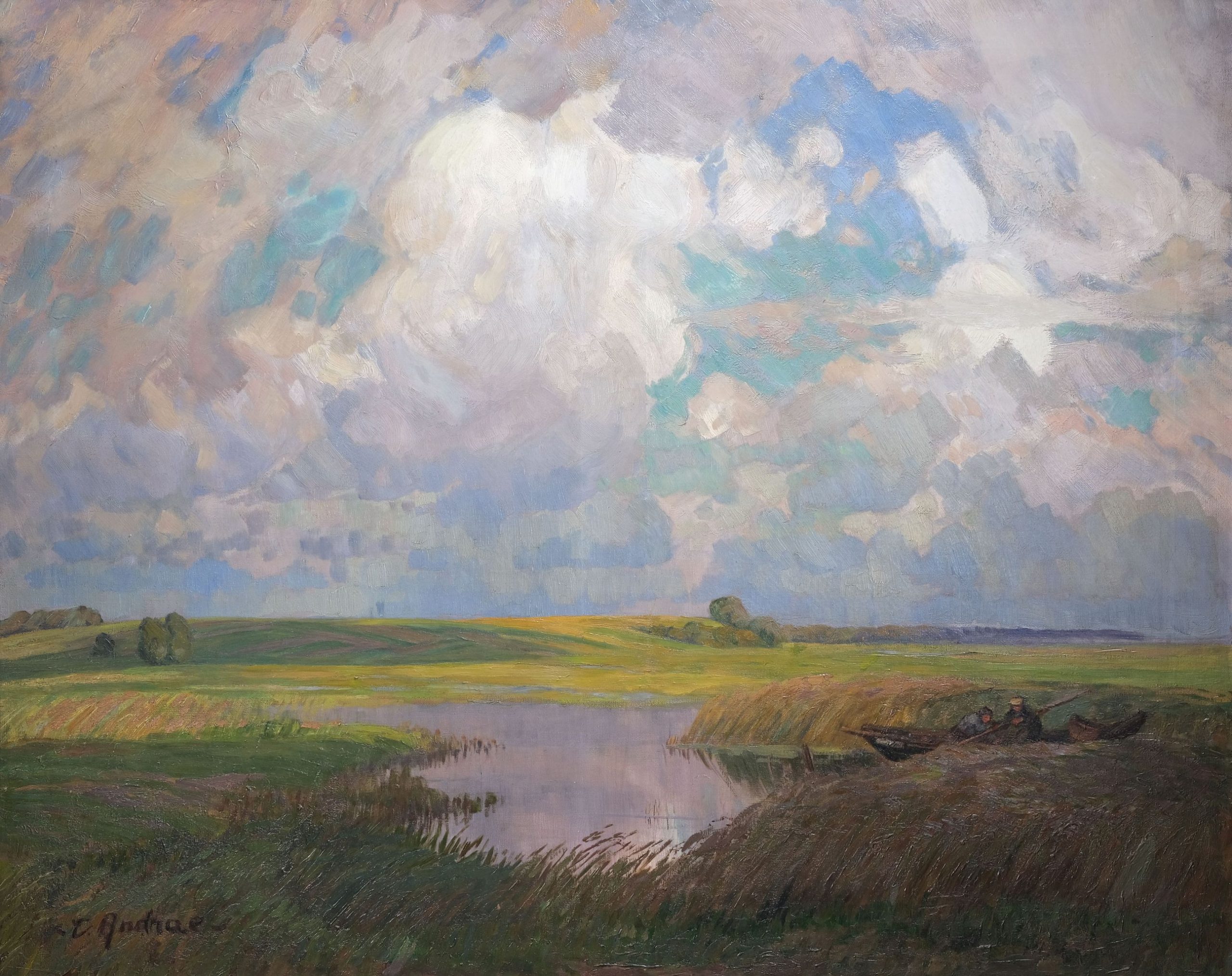 Elisabeth Andrae Landschaft Aufsteigende Wolken Kunsthandlung Kühne