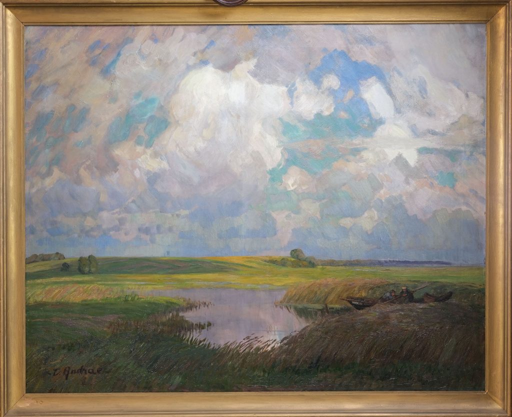 Elisabeth Andrae Landschaft Aufsteigende Wolken Kunsthandlung Kühne