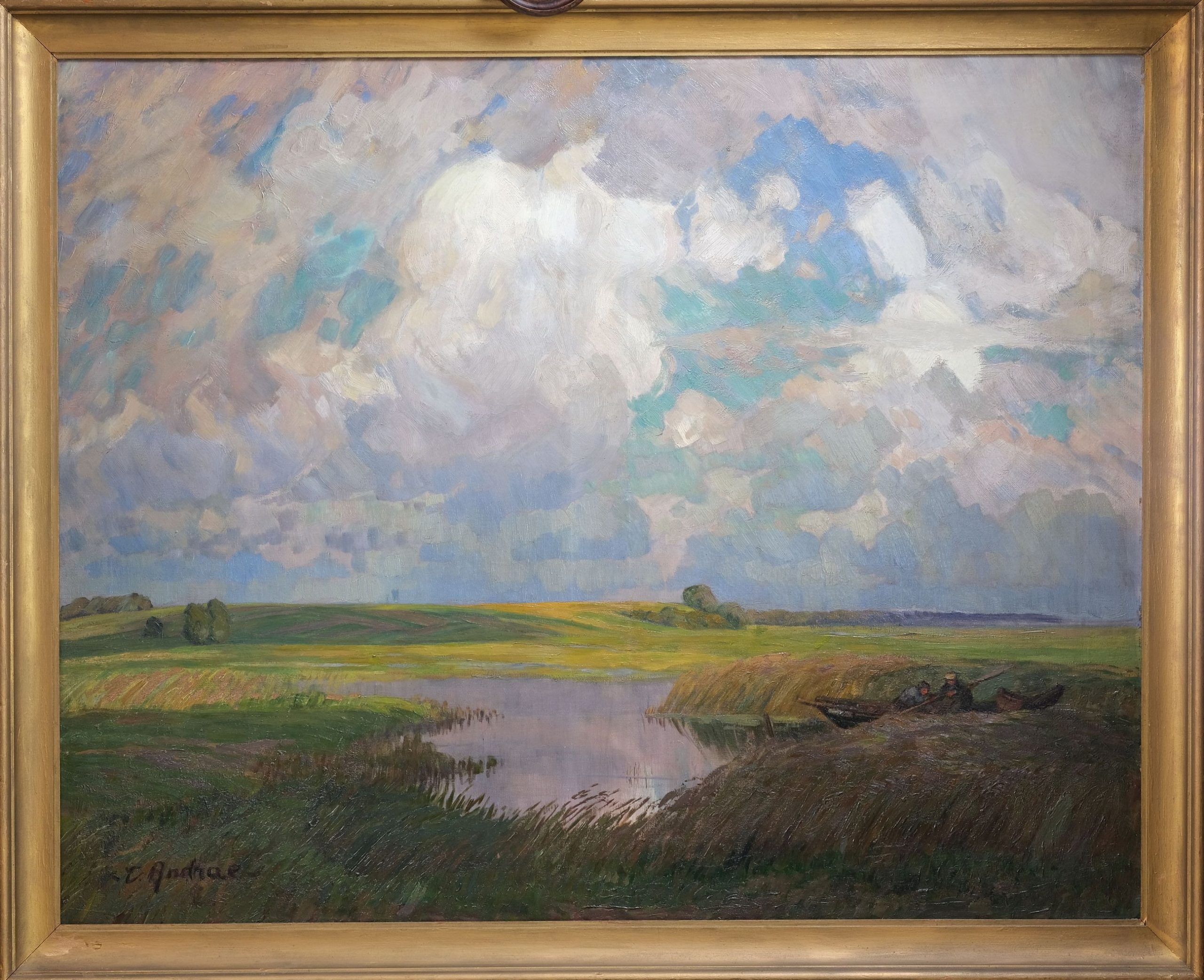 Elisabeth Andrae Landschaft Aufsteigende Wolken Kunsthandlung Kühne