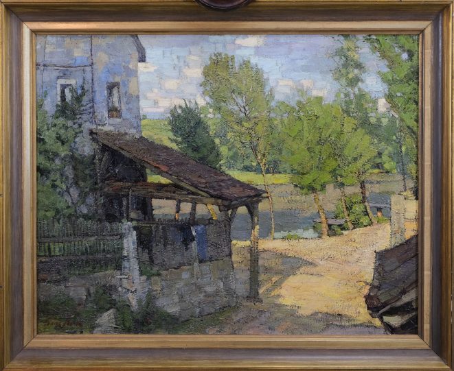 Franz Kunz Elbe-Landschaft Kunsthandlung Kühne