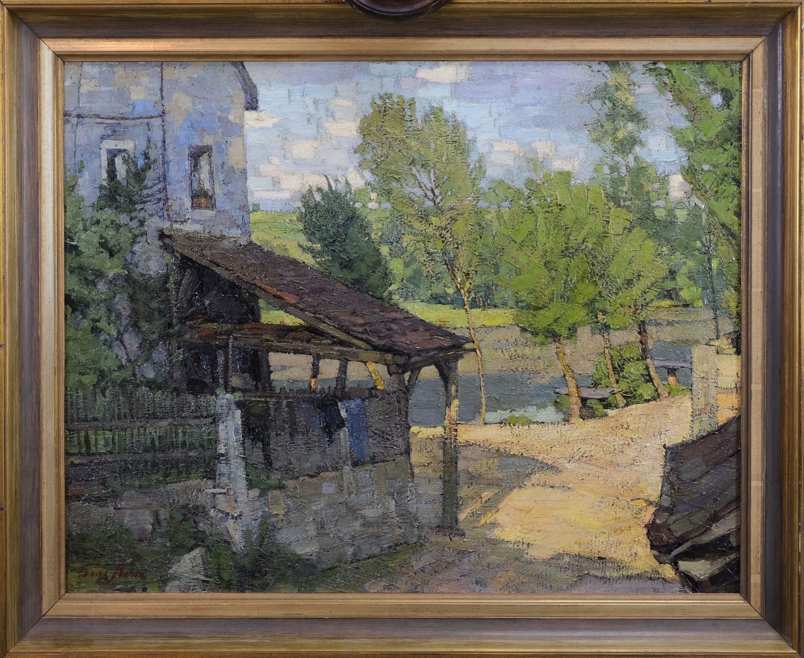 Franz Kunz Elbe-Landschaft Kunsthandlung Kühne