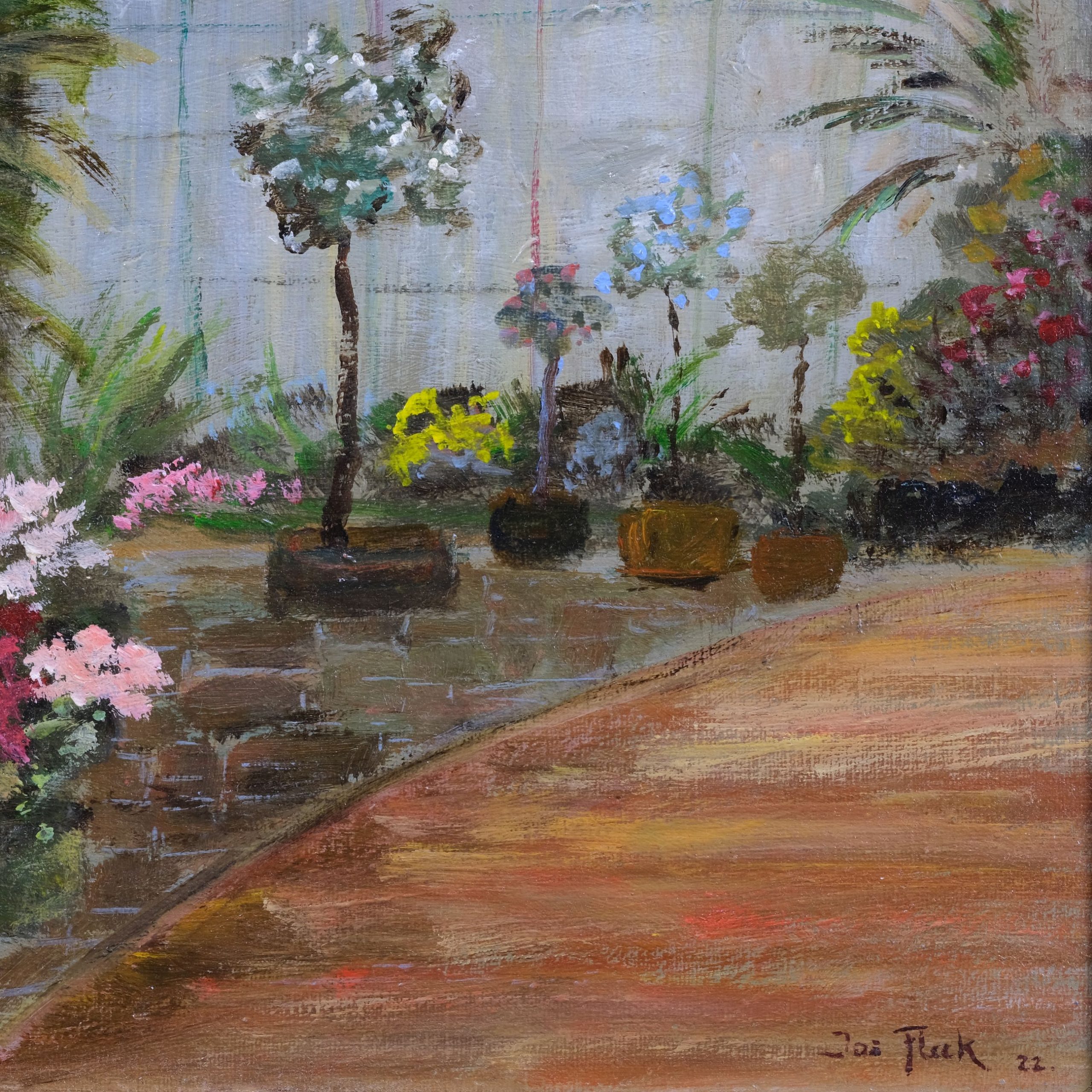 Joseph Amadeus Fleck Blüte in Orangerie Kunsthandlung Kühne