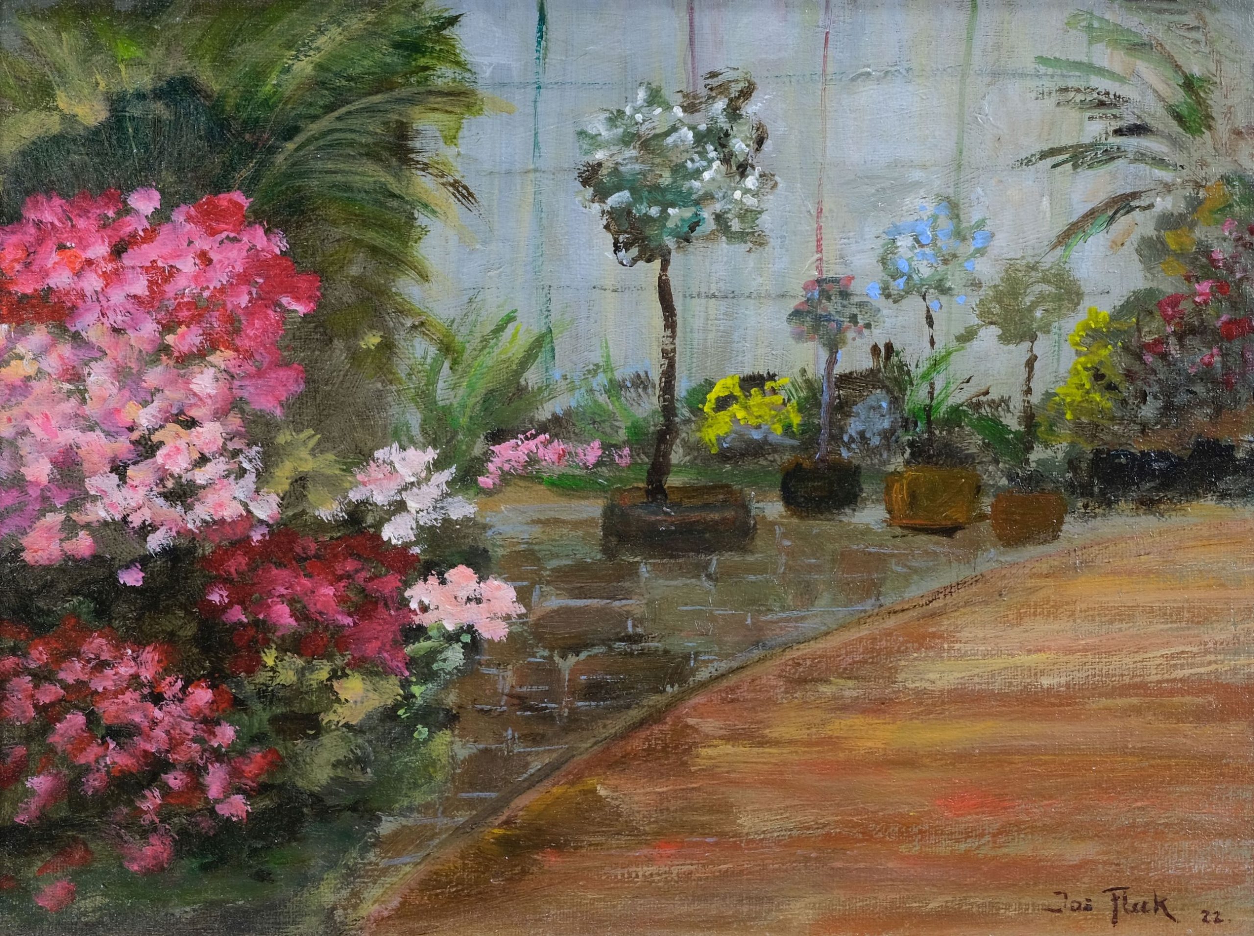 Joseph Amadeus Fleck Blüte in Orangerie Kunsthandlung Kühne