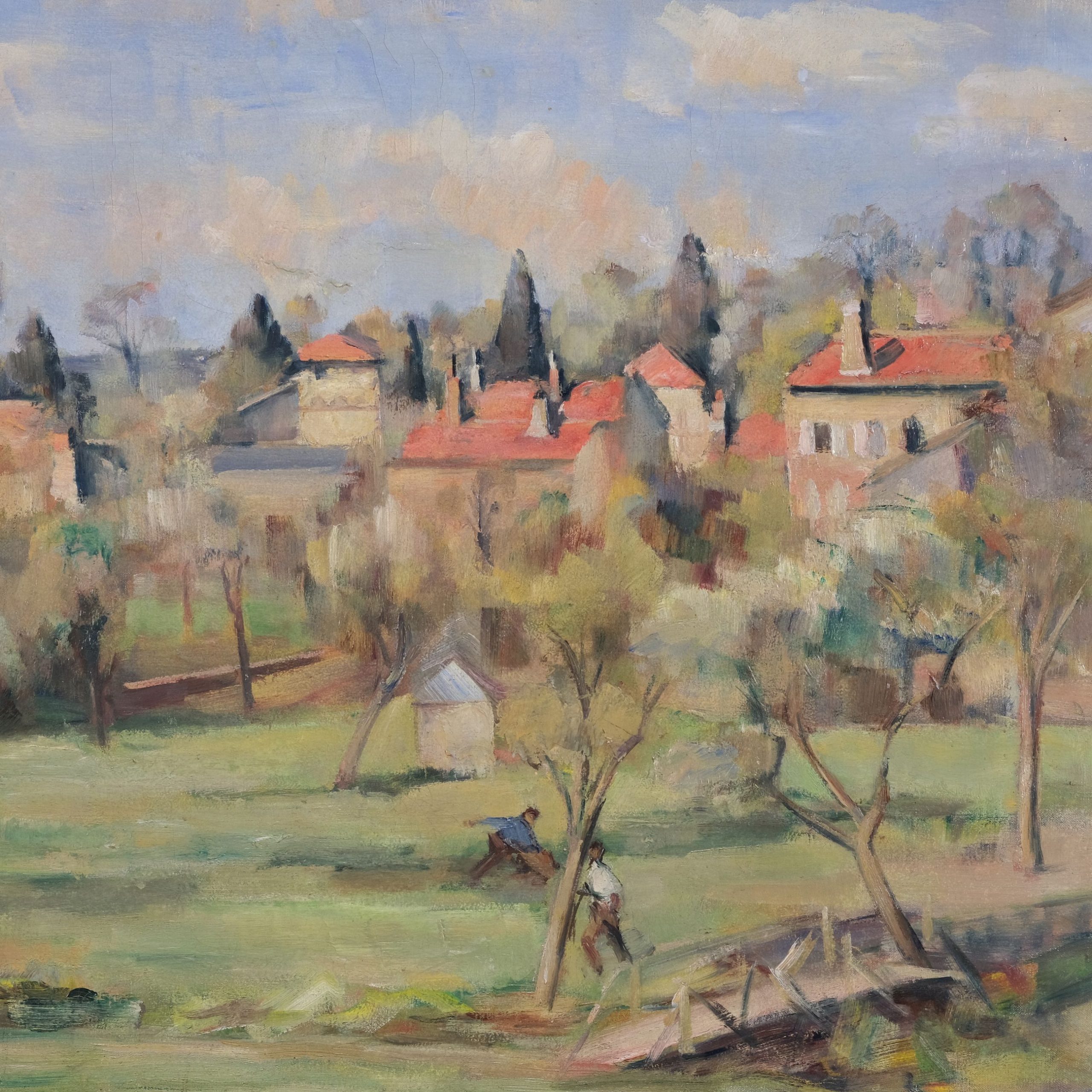 Paul Wilhelm Frühlingslandschaft in Cirey Frankreich Kunsthandlung Kühne Dresden