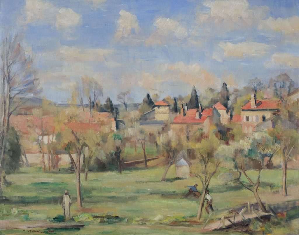 Paul Wilhelm Frühlingslandschaft in Cirey Frankreich Kunsthandlung Kühne Dresden