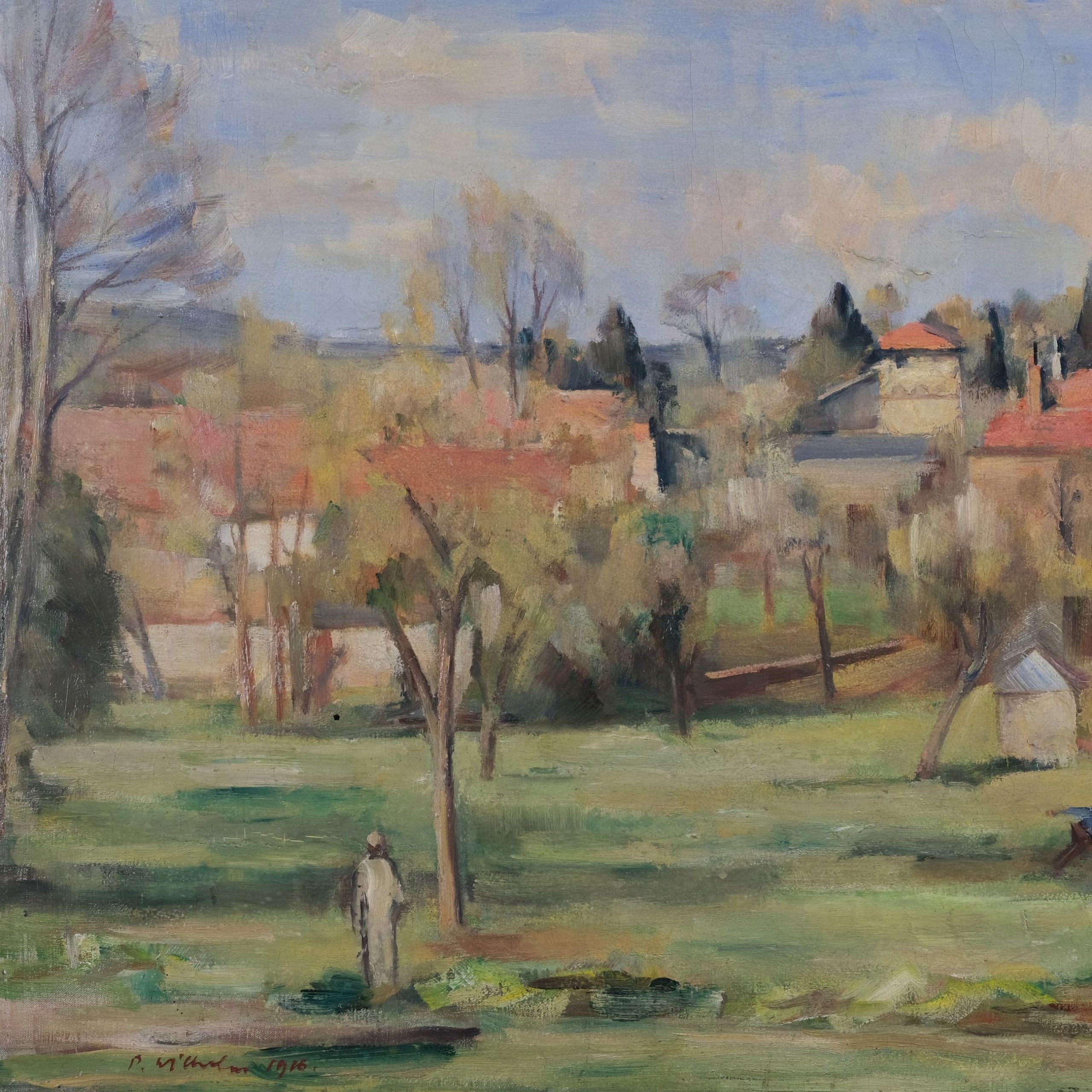 Paul Wilhelm Frühlingslandschaft in Cirey Frankreich Kunsthandlung Kühne Dresden