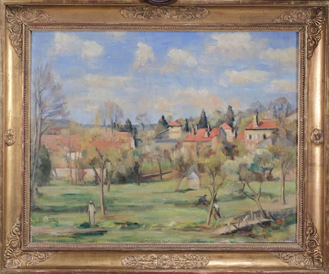 Paul Wilhelm Frühlingslandschaft in Cirey Frankreich Kunsthandlung Kühne Dresden