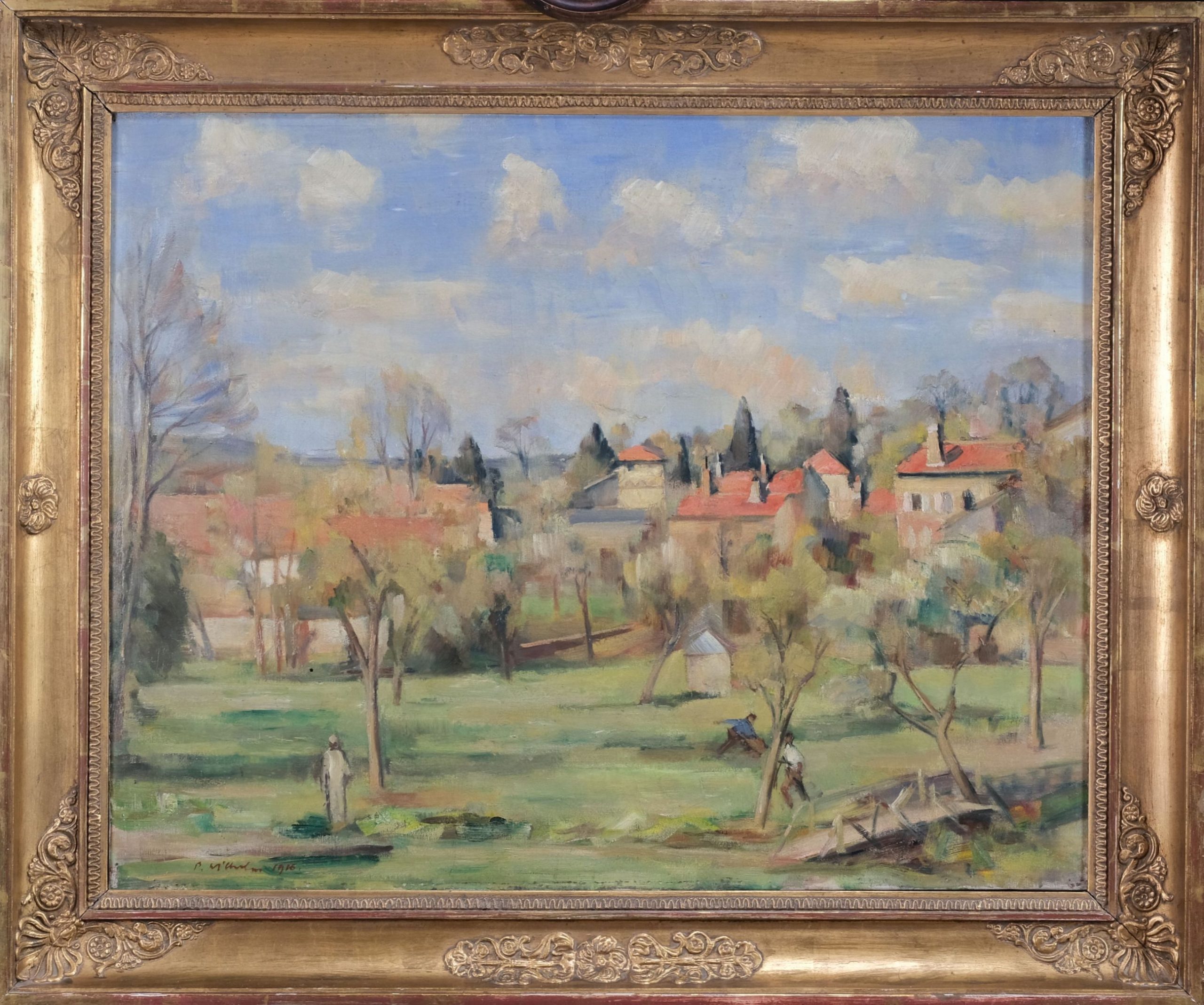 Paul Wilhelm Frühlingslandschaft in Cirey Frankreich Kunsthandlung Kühne Dresden
