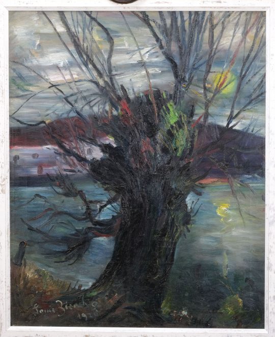 Louis Ziercke Kopfweide am nächtlichen See Kunsthandlung Kühne