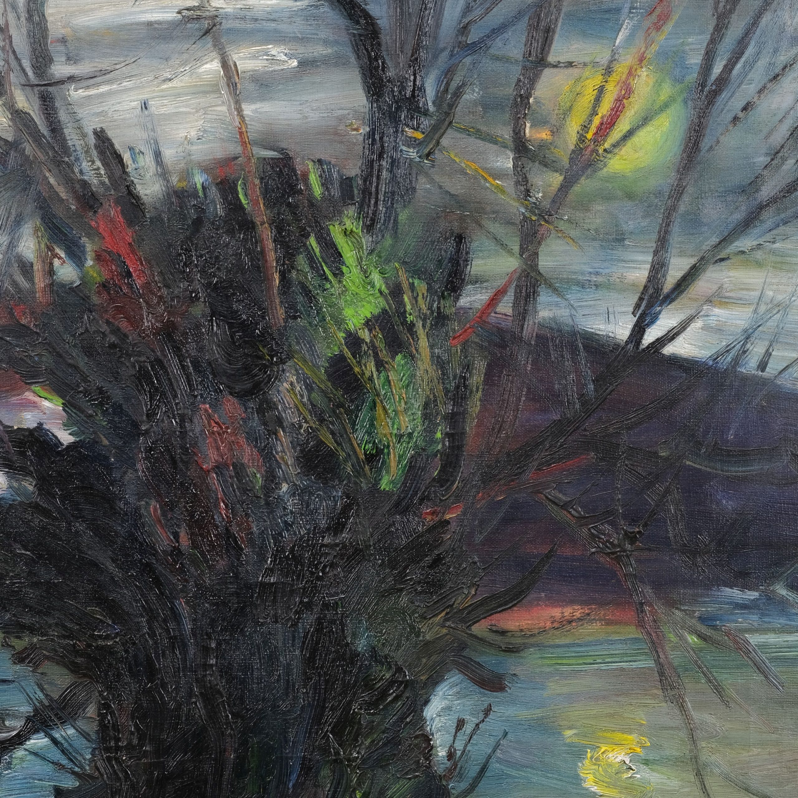 Louis Ziercke Kopfweide am nächtlichen See Kunsthandlung Kühne