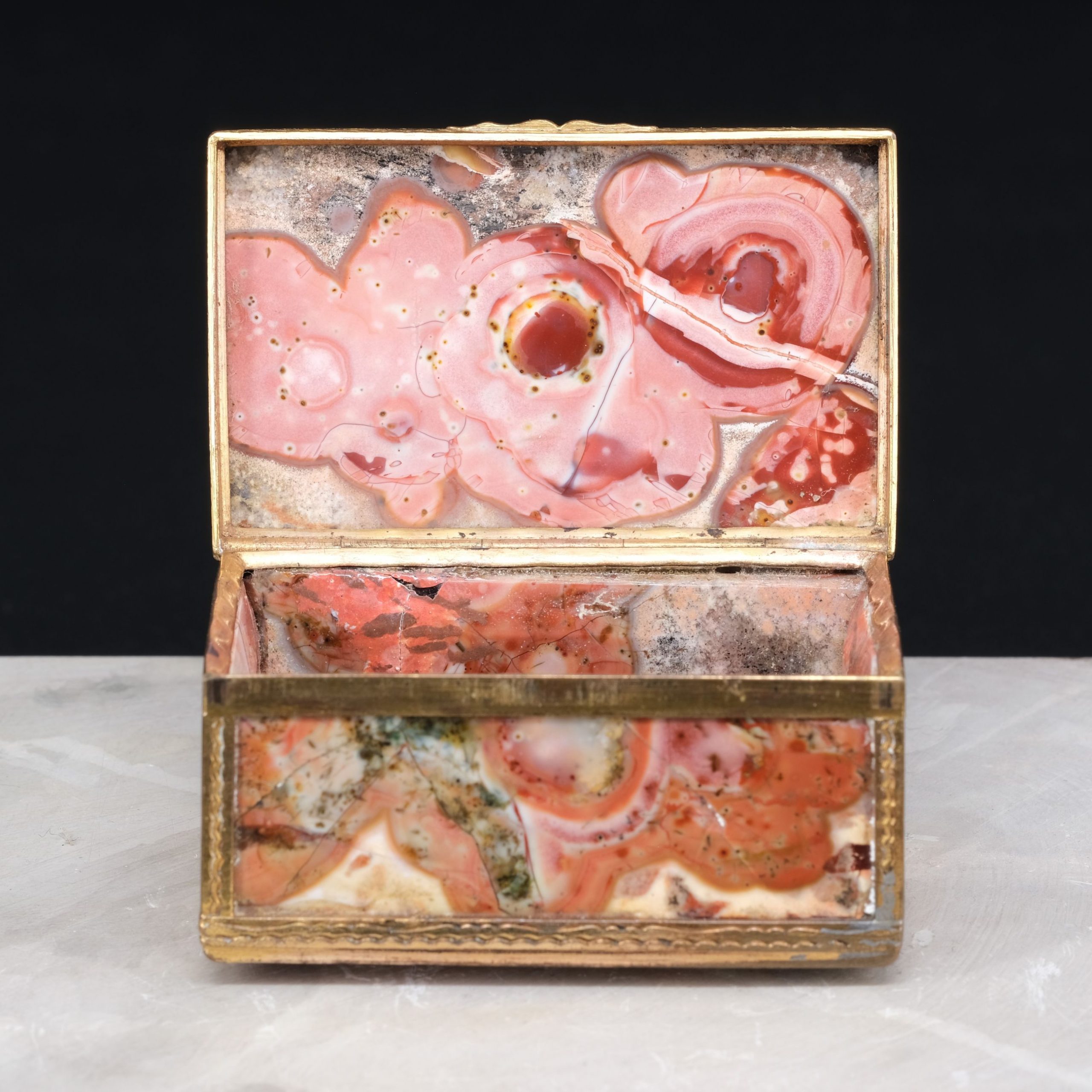 Jaspis Tabatiere Kunsthandlung Kühne Dresden