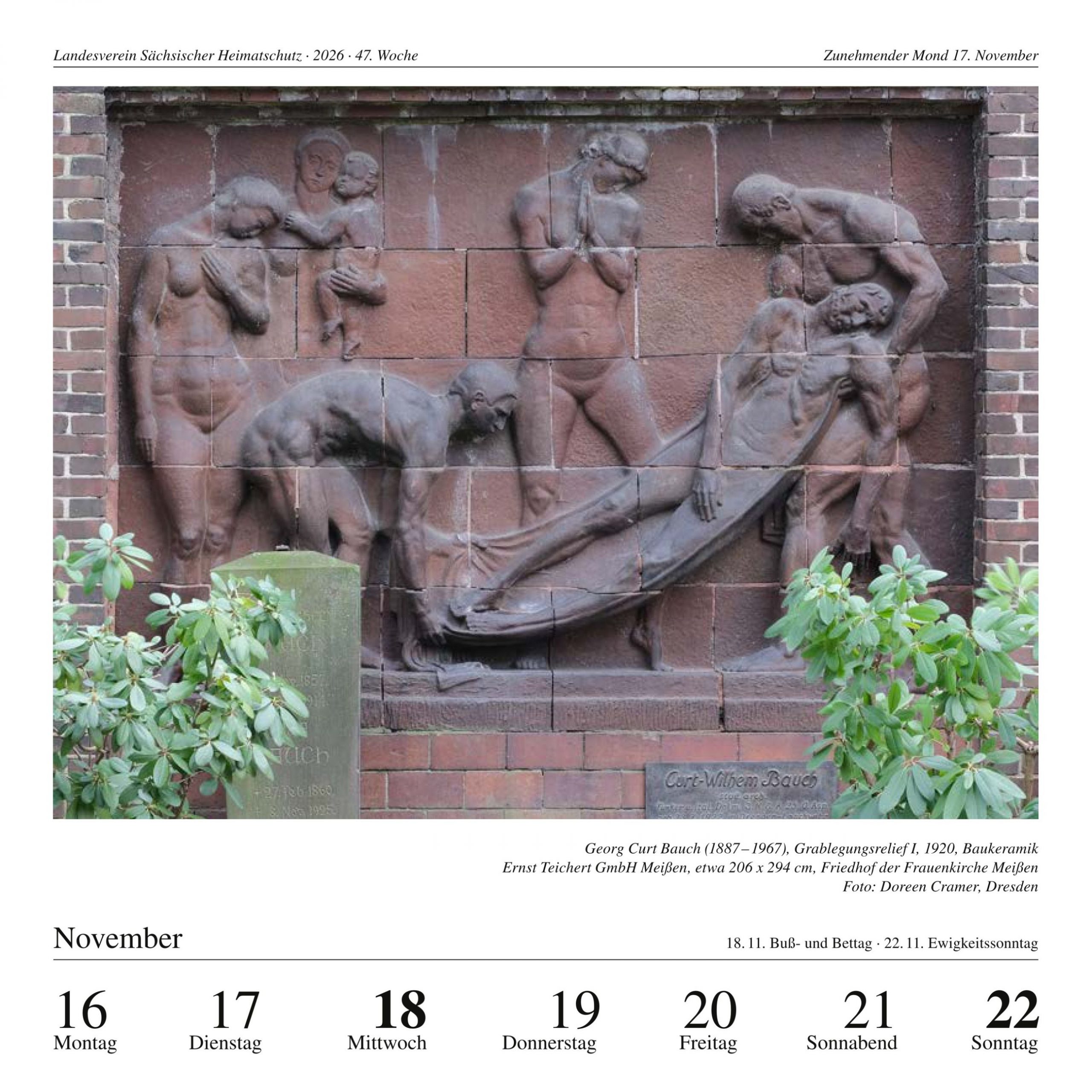 Kalender Sächsische Heimat 2026 Kunsthandlung Kühne Dresden