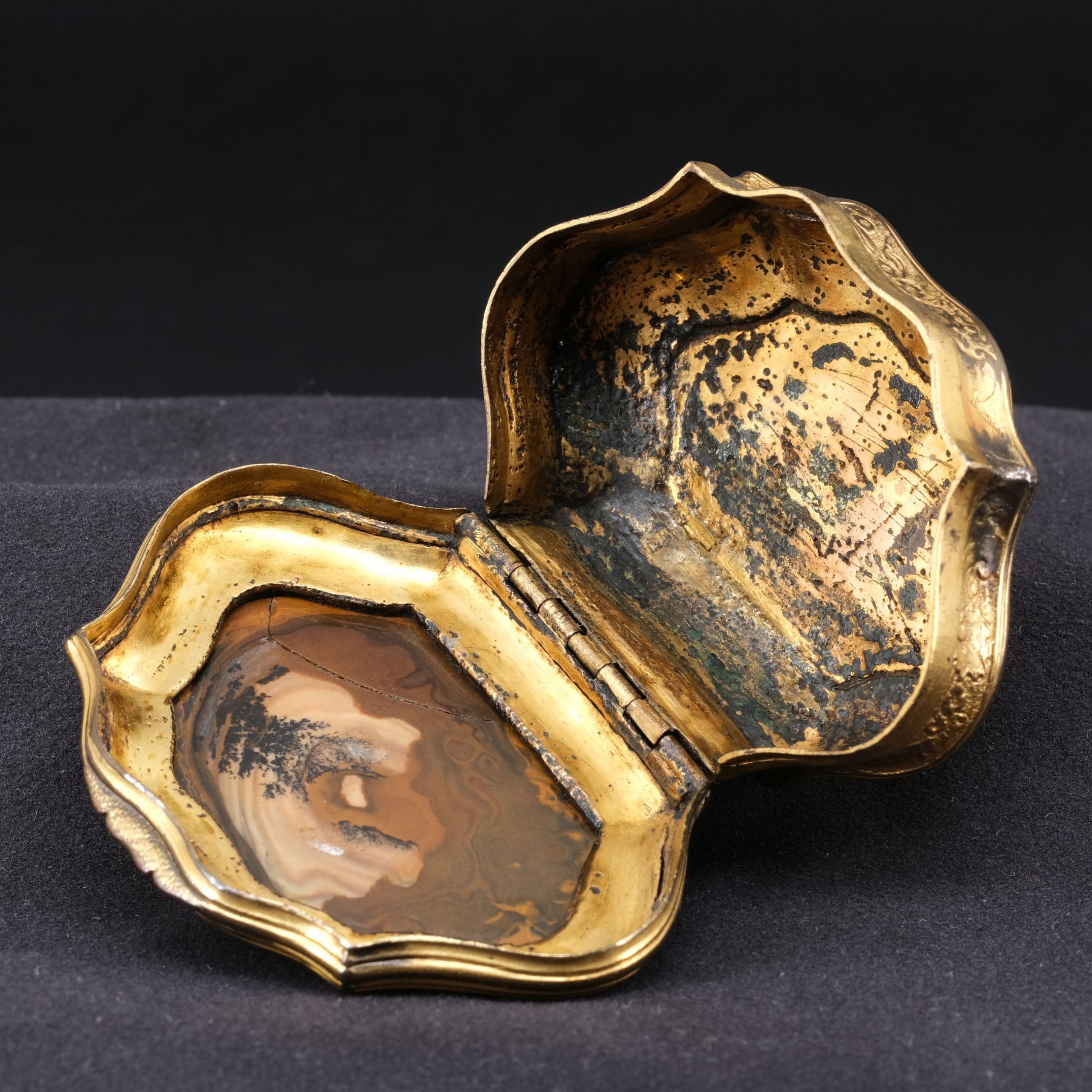 Tabatiere Muschelform Nilkiesel Kunsthandlung Kühne