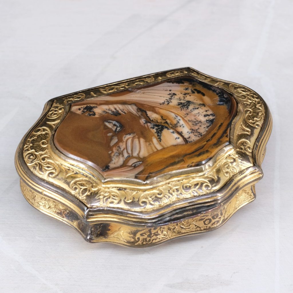 Tabatiere Muschelform Nilkiesel Kunsthandlung Kühne