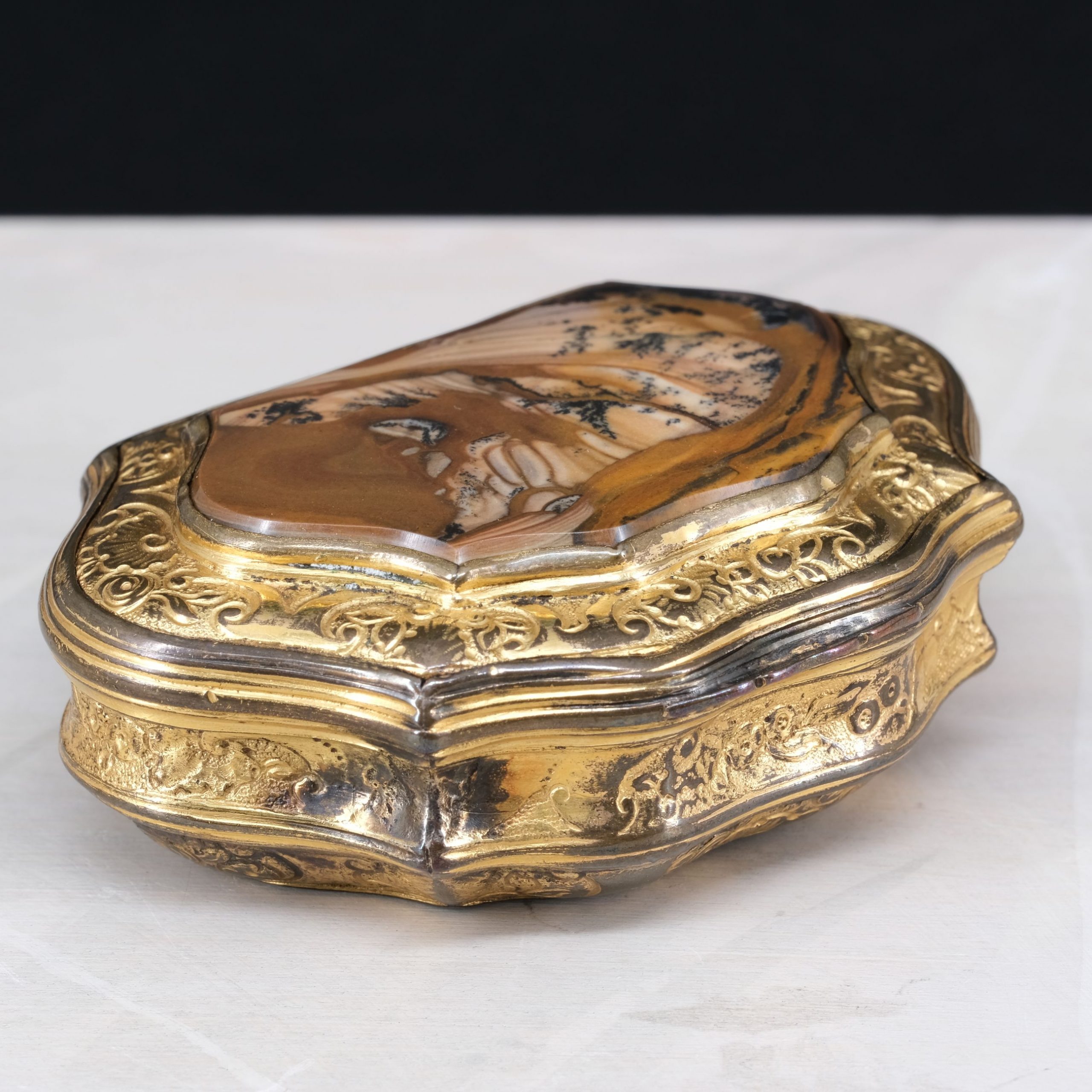 Tabatiere Muschelform Nilkiesel Kunsthandlung Kühne
