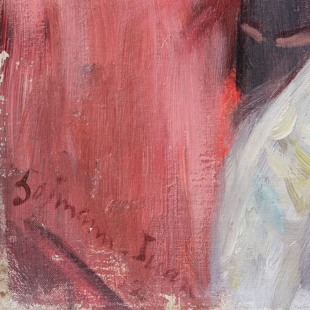 Dame im Garten Fritz Hofmann-Juan Kunsthandlung Kühne