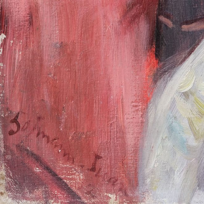 Dame im Garten Fritz Hofmann-Juan Kunsthandlung Kühne